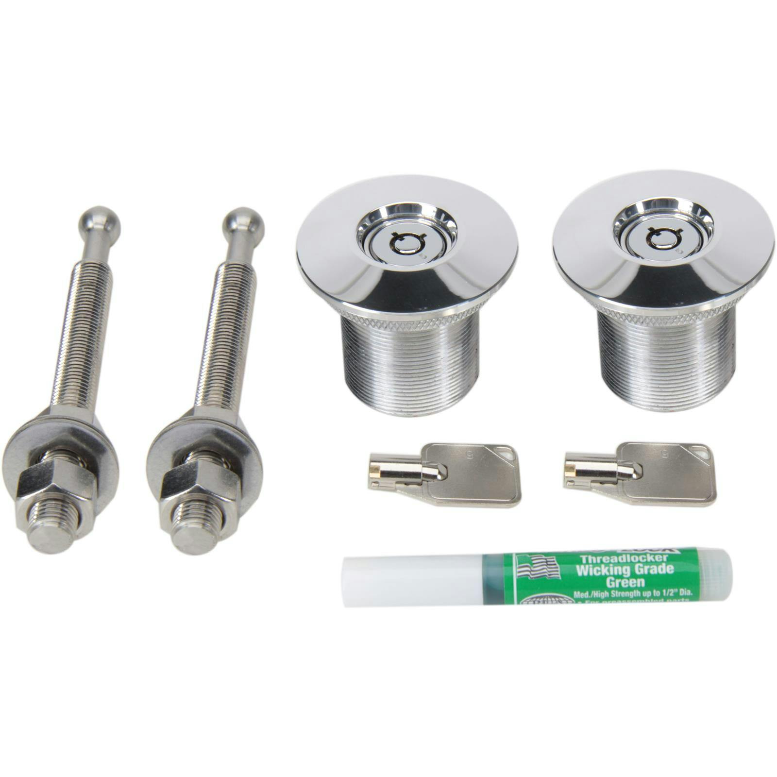 Quik Latch QL-38L-LP/P 38 Series Locking Hood Pins, Polished, Pr.