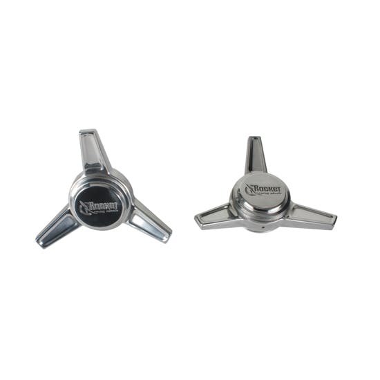 Rocket Racing Wheels RS1-D102 Polished Deep Angle Spinners, Pair