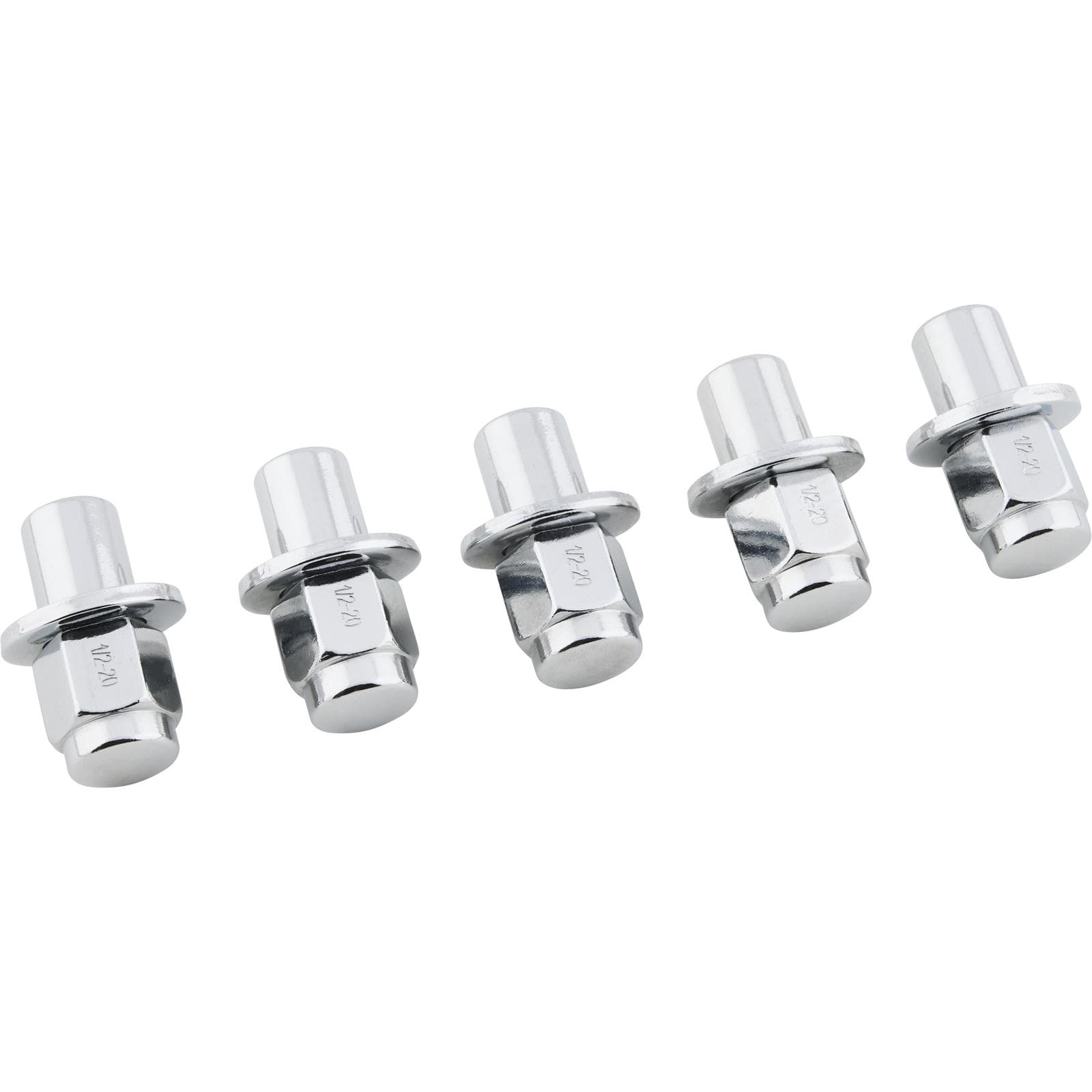 Real Rodder's Wheels 1220LW Chrome Lugnuts and Washers, 1/2 In