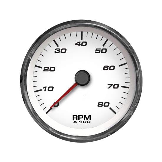 New Vintage USA 01151-03 Performance Ser 4 3/8 Tachometer White
