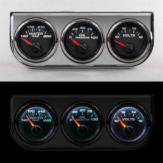 New Vintage 01330-01 Performance Black 3 Gauge Power Pack