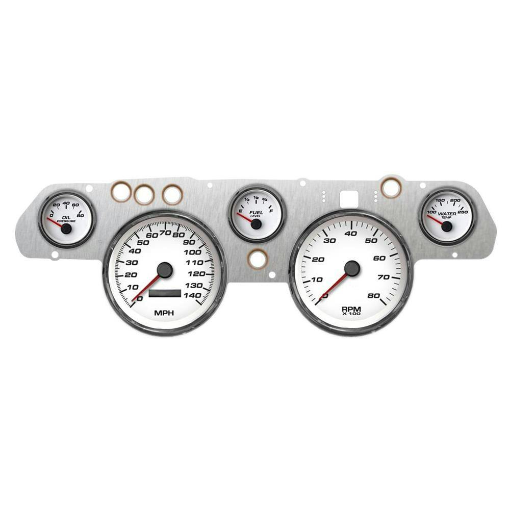 New Vintage USA 01705-03 5 Gauge Performance White 67-68 Mustang