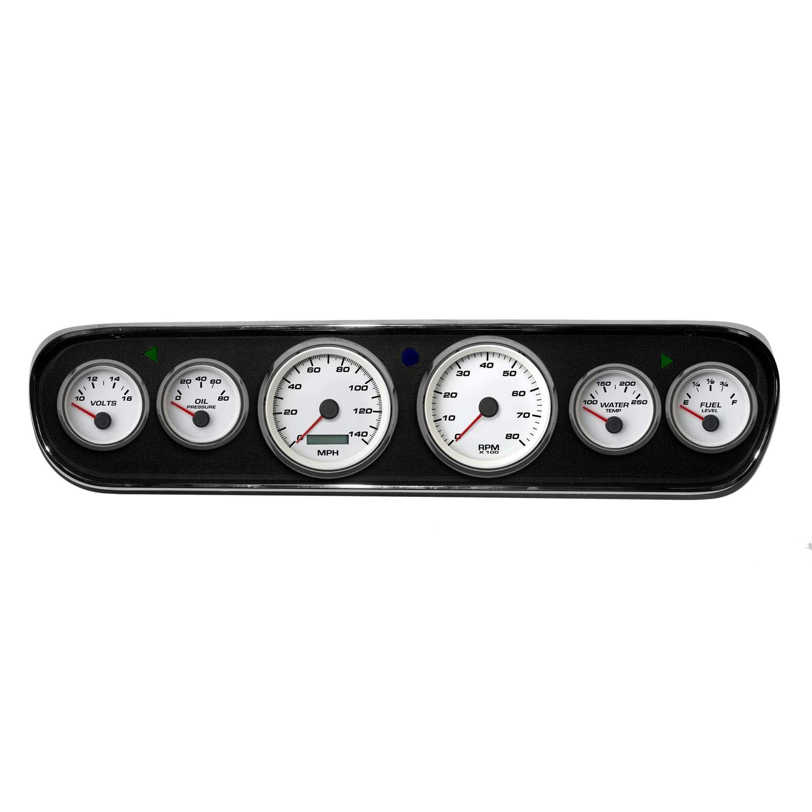 New Vintage USA 01706-03 6 Gauge Performance White 64-66 Mustang
