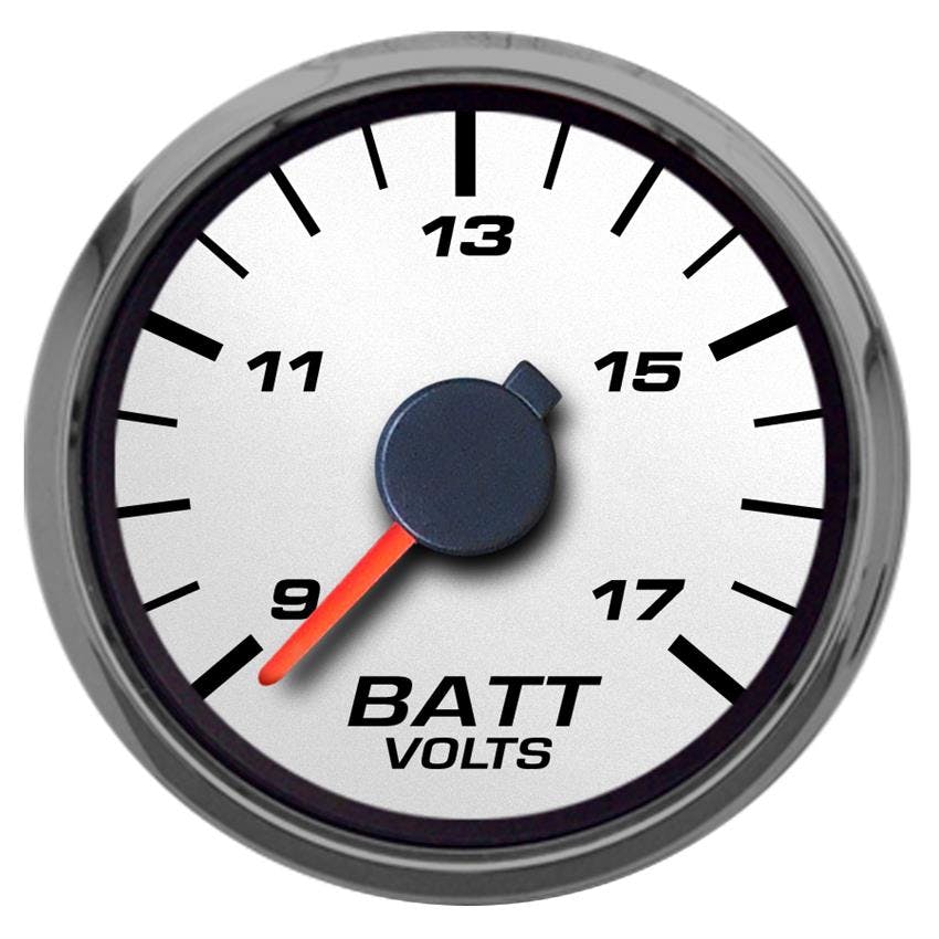 New Vintage USA 02123-03 Performance ll 2 1/16 Voltmeter White