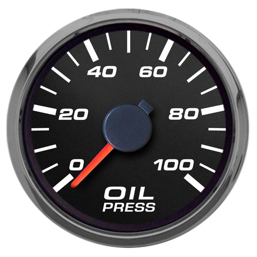 New Vintage USA 02126-01 Performance ll 2 1/16 Oil Pressure Black