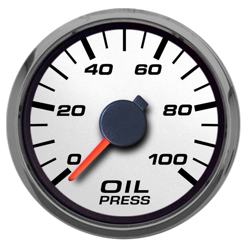 New Vintage USA 02126-03 Performance ll 2 1/16 Oil Pressure White