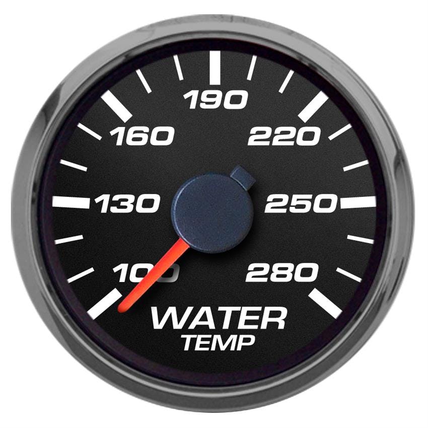 New Vintage USA 02127-01 Performance ll 2 1/16 Water Temp Black