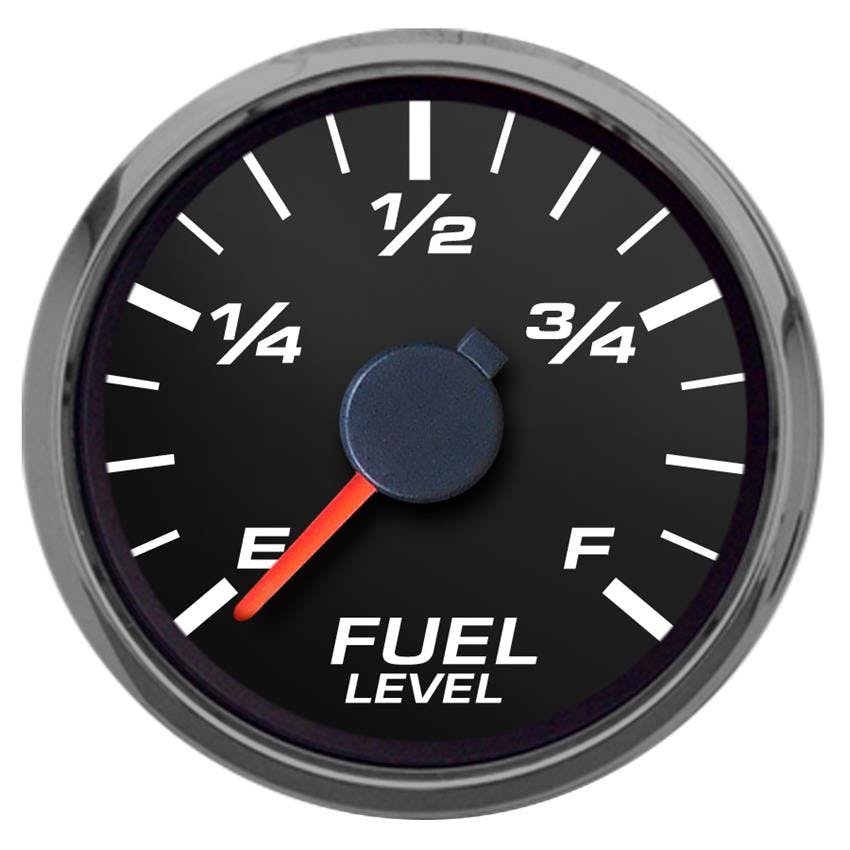 New Vintage USA 02128-01 Performance ll 2 1/16 Fuel Level Black