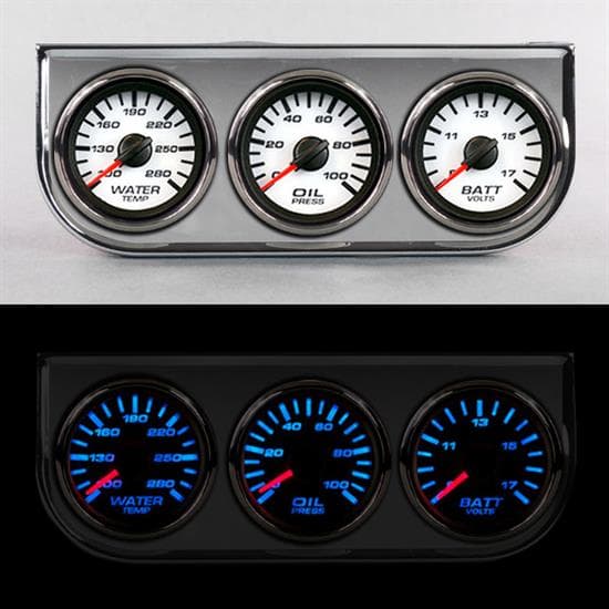 New Vintage 02330-03 Performance II White 3 Gauge Power Pack