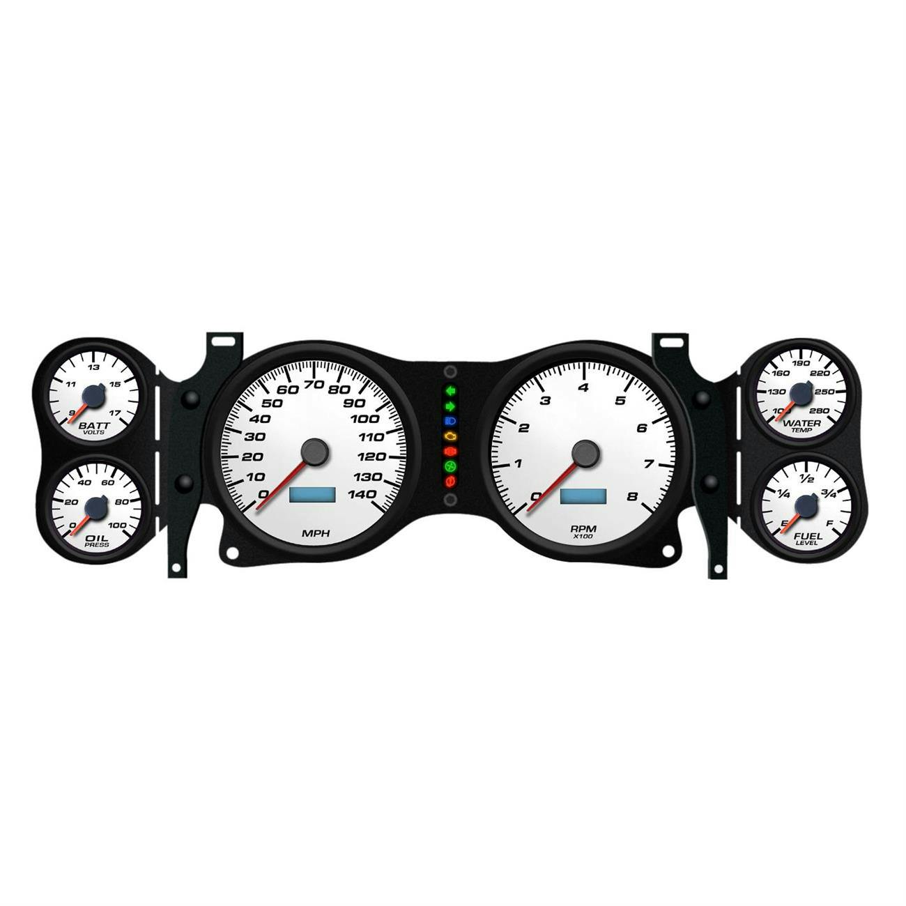 New Vintage USA 02670-03 6 Gauge Perform ll White 70-78 Camaro