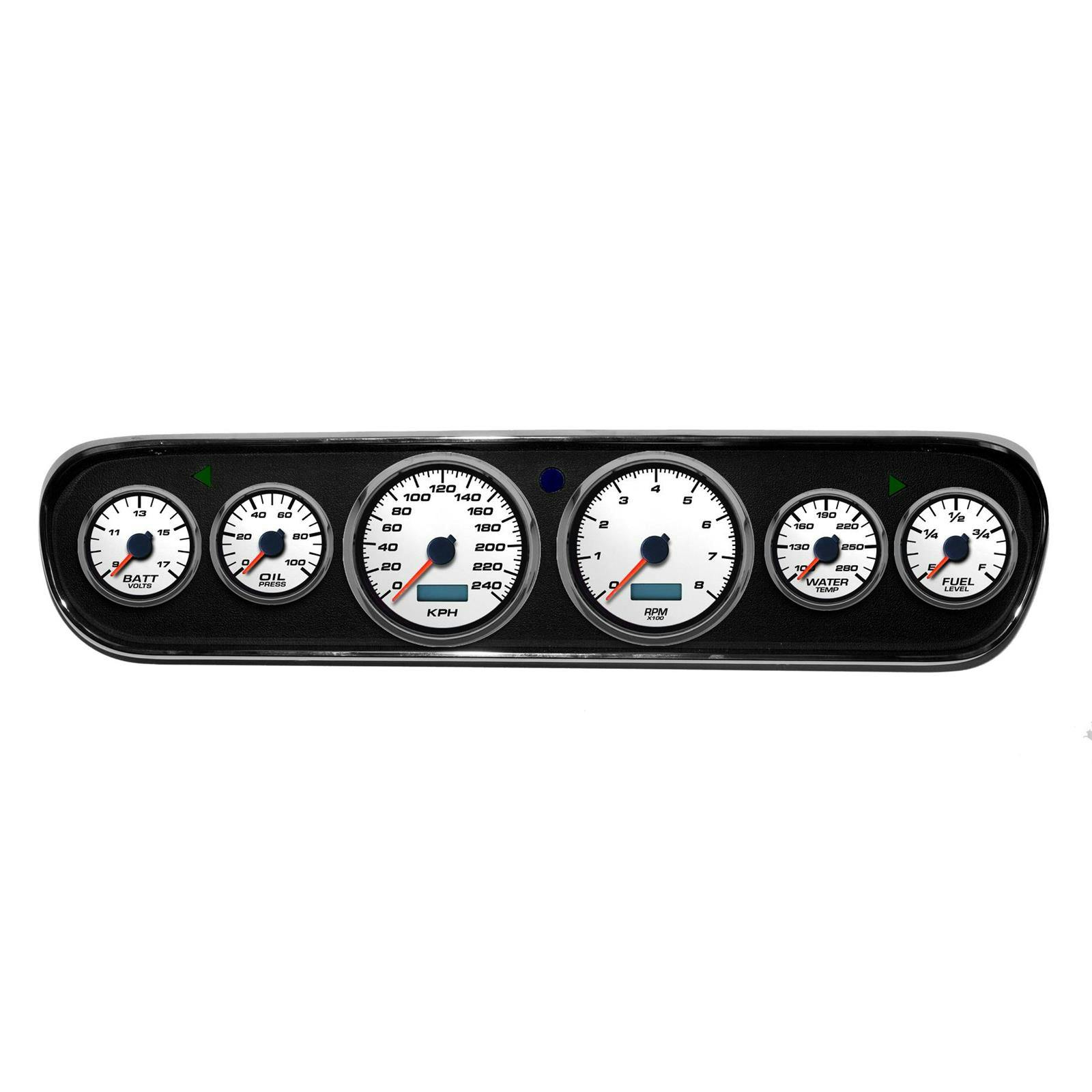 New Vintage USA 02706-03M 6 Gauge Perform ll KM/H 64-66 Mustang