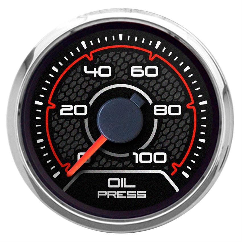 New Vintage USA 20126-01 CFR Series 2 1/16" Oil Pressure Red