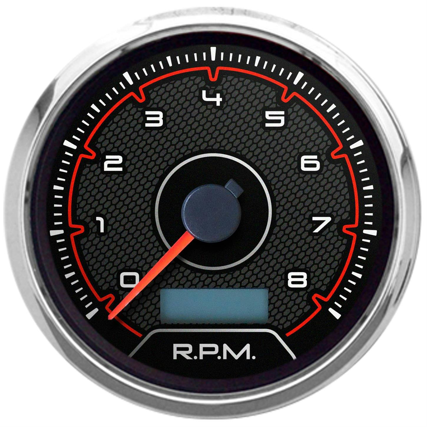 New Vintage USA 20141-01 CFR Series 3 3/8" Tachometer Red