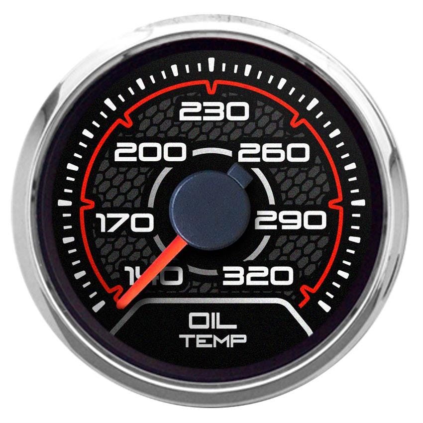 New Vintage USA 20193-01 CFR Series 2 1/16" Oil Temperature Red