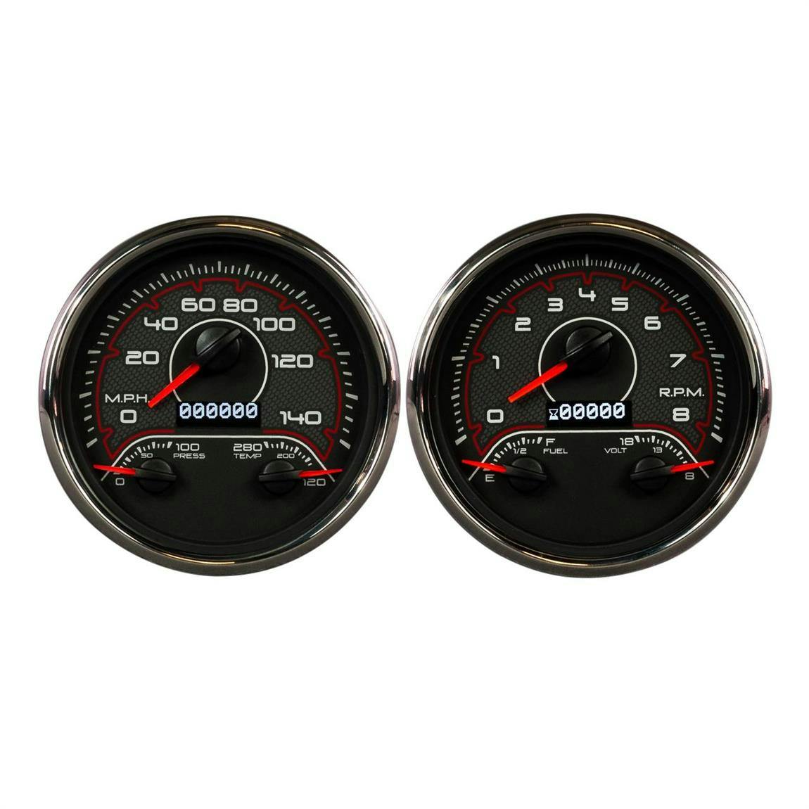 New Vintage USA 20257-01 CFR Redline Series Gauges, Red