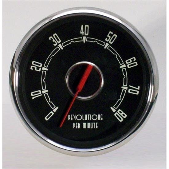 New Vintage USA 37151-01 Woodward Series 4 3/8" Tachometer Black