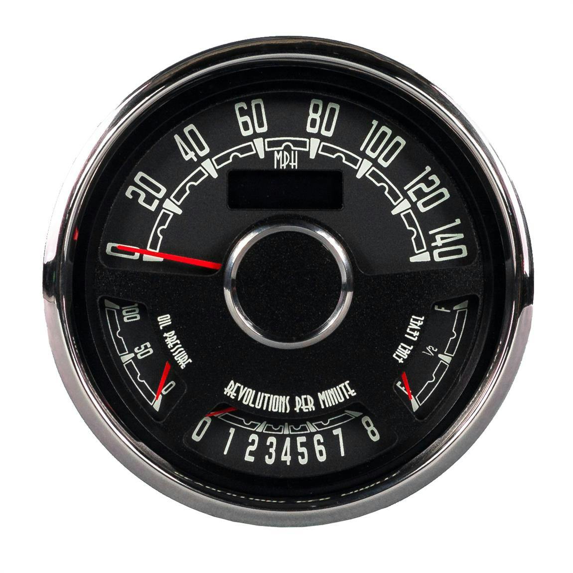 New Vintage USA 37157-01 Woodward Quadzilla Series Gauges, Black