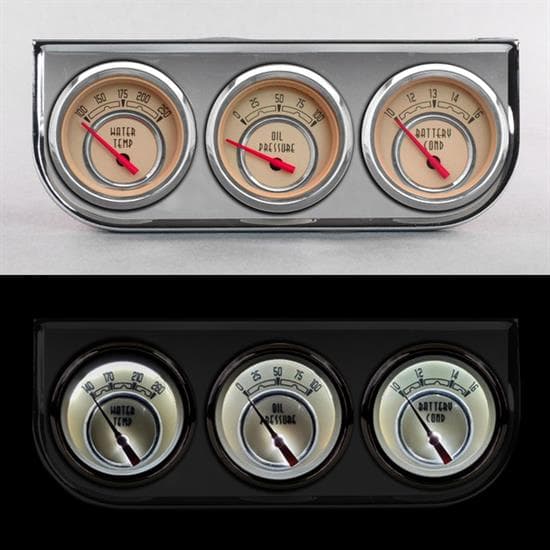 New Vintage 37330-02 Woodward Beige Series 3 Gauge Power Pack