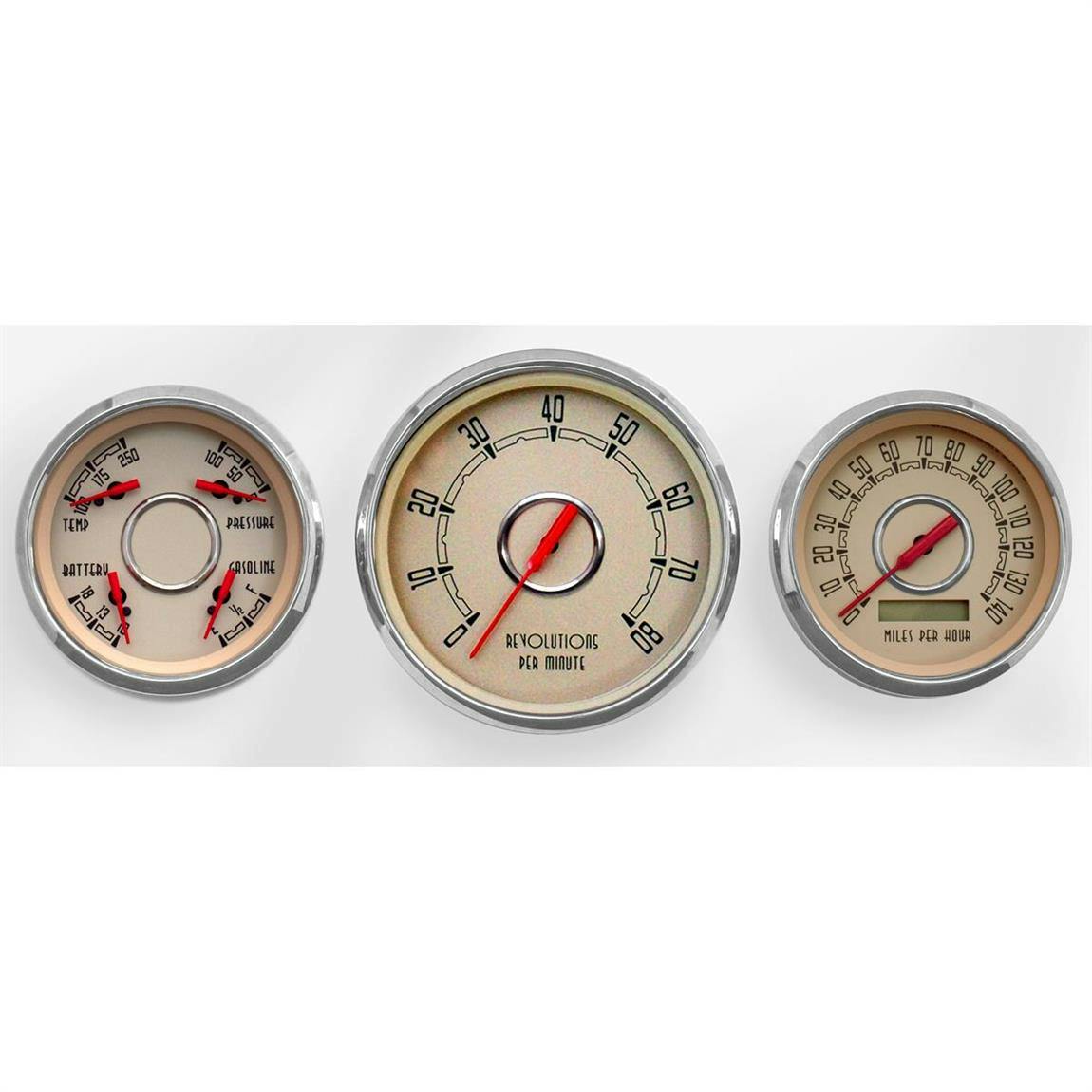 New Vintage USA 37333-02 3 Gauge Combo Woodward Series 4 3/8" Bge