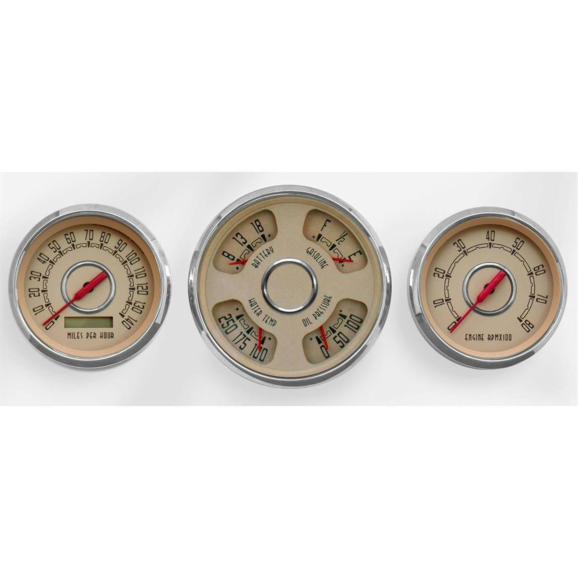 New Vintage USA 37334-02 3 Gauge Combo Woodward Series 4 3/8" Bge