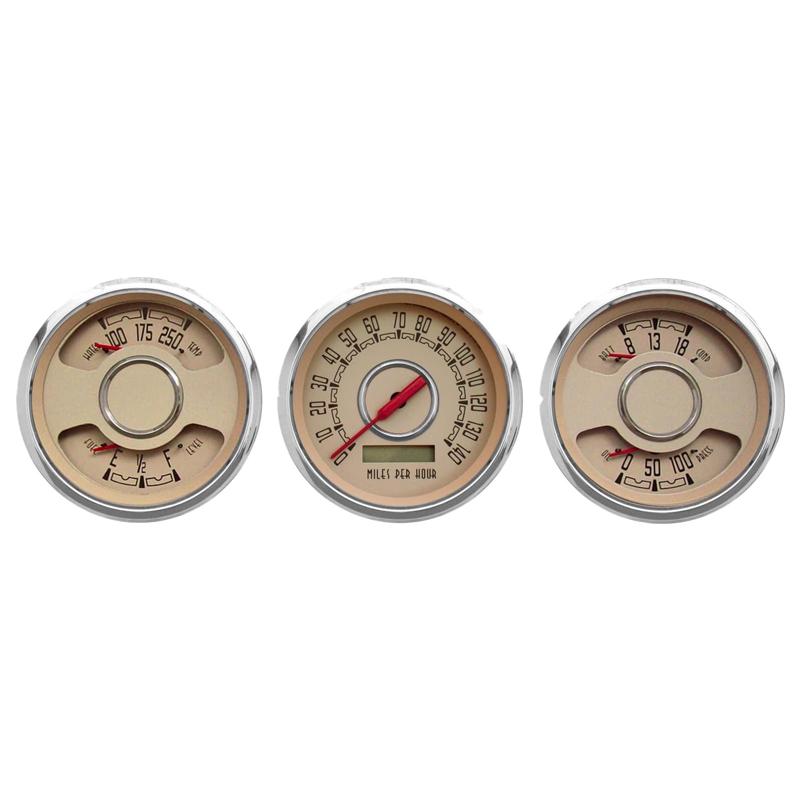 New Vintage USA 37335-02 3 Gauge Woodward Series 3 3/8" Beige