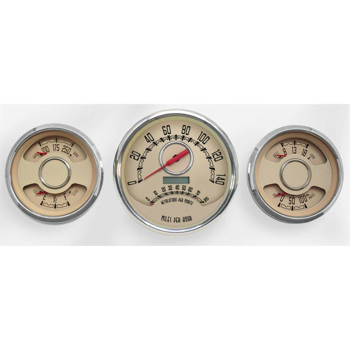 New Vintage USA 37344-02 3 Gauge Combo Woodward Series 4 3/8" Bge