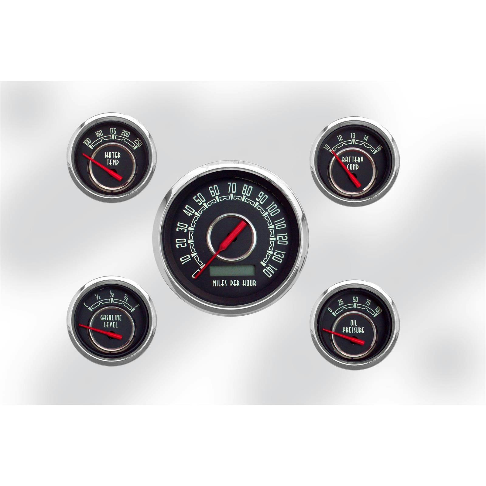 New Vintage USA 37504-01 5 Gauge Woodward Series 3 3/8" Black