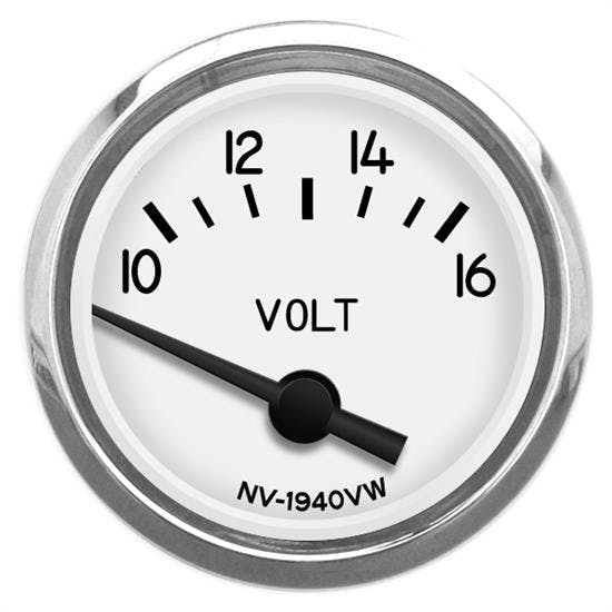 New Vintage USA 40123-03 1940 Series 2 1/16" Voltmeter White