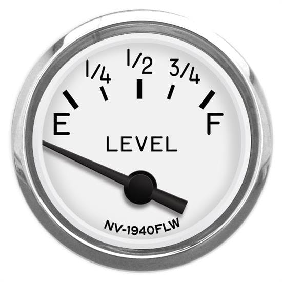 New Vintage USA 40128-03 1940 Series 2 1/16" Fuel Level White