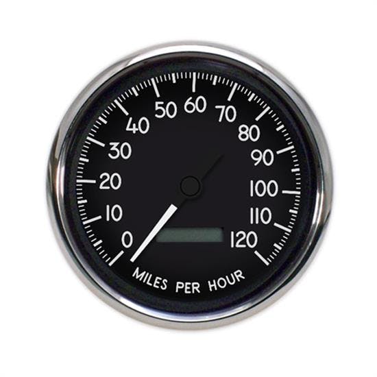 New Vintage USA 40150-01 1940 Series 4 3/8" Speedometer Black