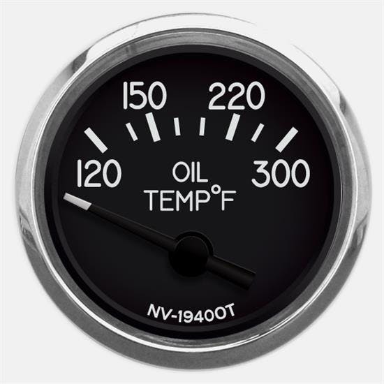 New Vintage USA 40193-01 1940 Series 2 1/16" Oil Temperature Blk