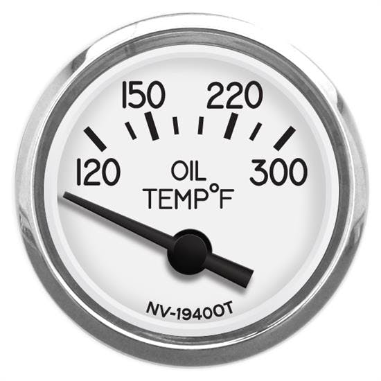 New Vintage USA 40193-03 1940 Series 2 1/16" Oil Temperature Wht