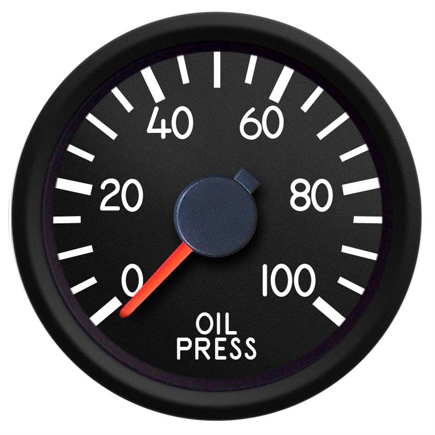 New Vintage USA 44126-01 Aviator Series 2 1/16" Oil Press Black