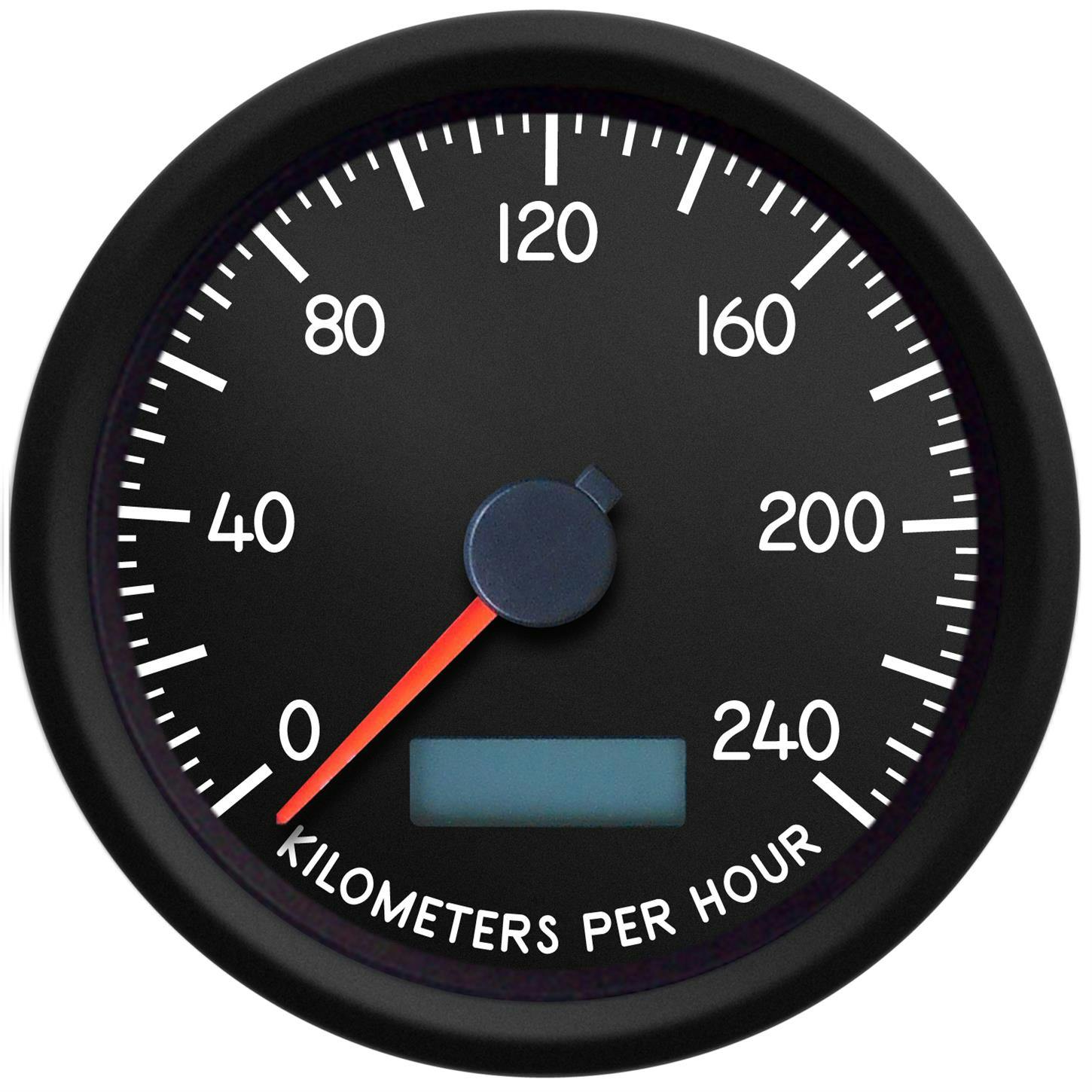 New Vintage USA 44140-01M Aviator Series 3 3/8" Speedometer KPH