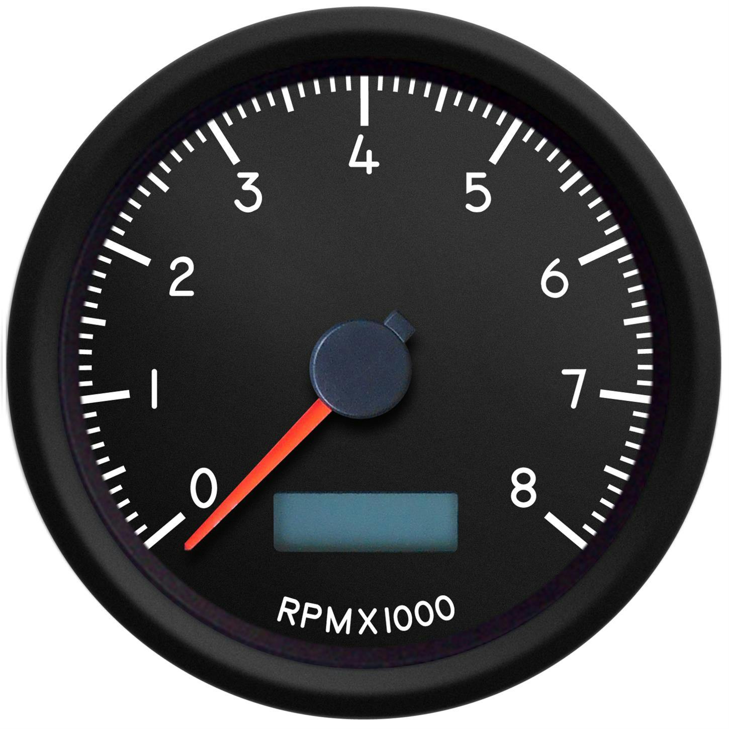 New Vintage USA 44141-01 Aviator Series 3 3/8" Tachometer Black