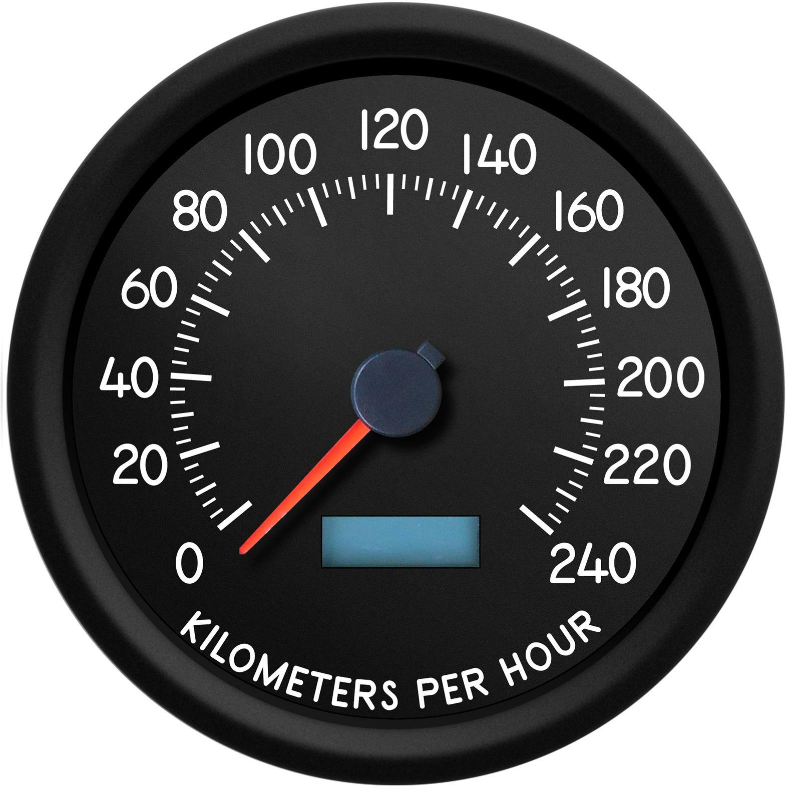 New Vintage USA 44150-01M Aviator Series 4 3/8" Speedometer KPH