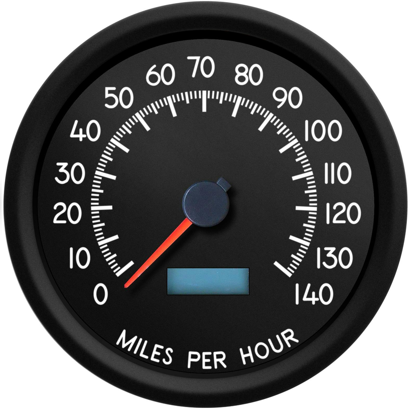 New Vintage USA 44150-01 Aviator Series 4 3/8" Speedometer Black