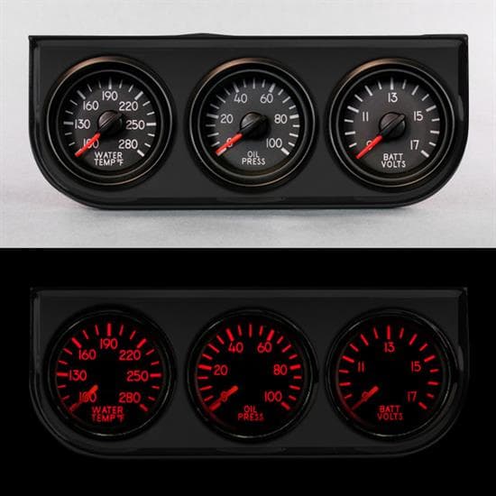 New Vintage 44330-01 Aviator 3 Gauge Power Pack