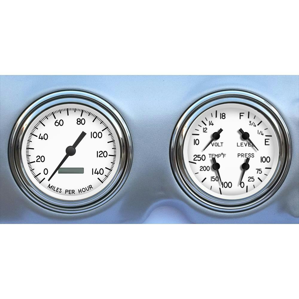 New Vintage USA 47401-03 1940 Series 2 Gauge White 47-53 Chevy