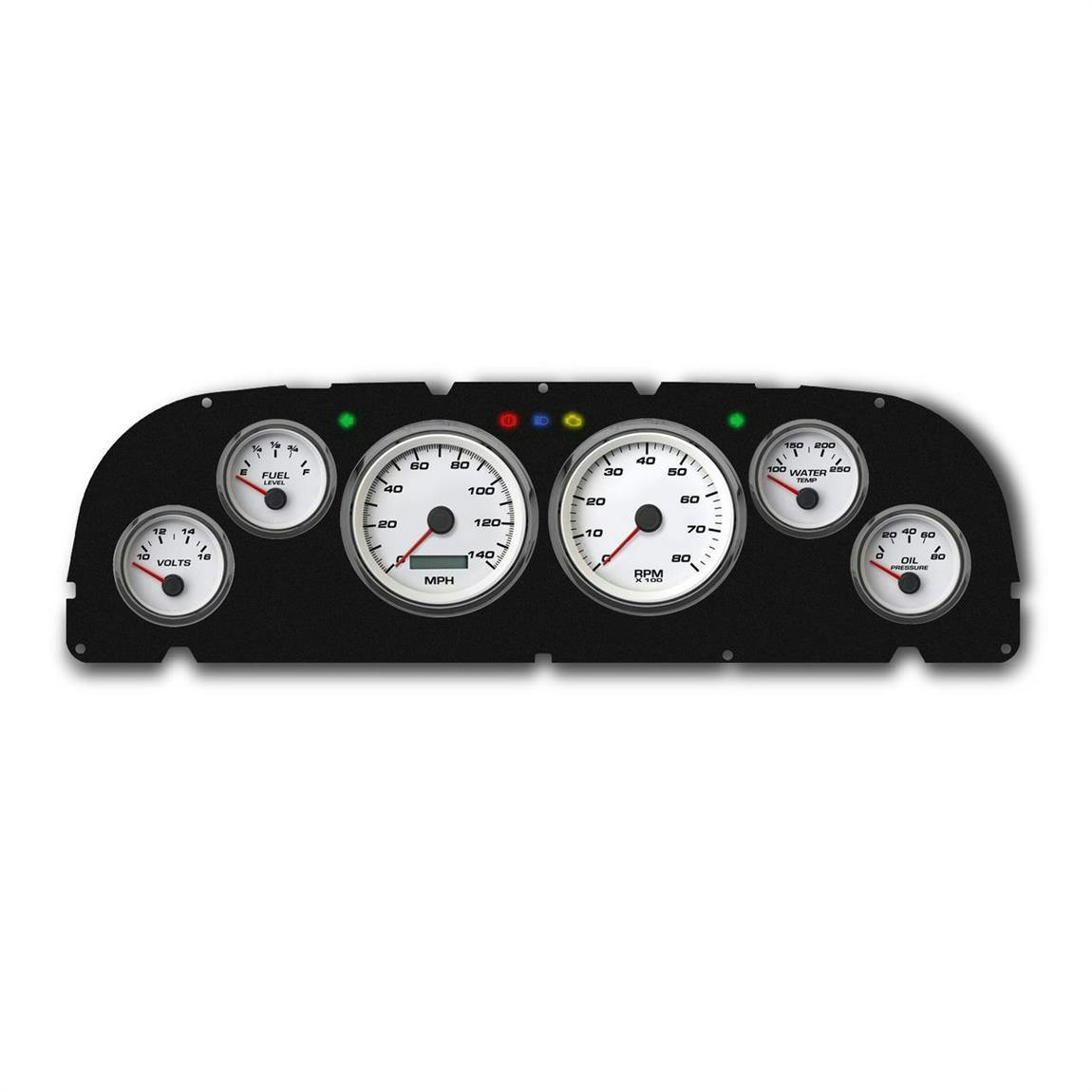 New Vintage USA 61011-03 6 Gauge Performance White 61-63 Chevy