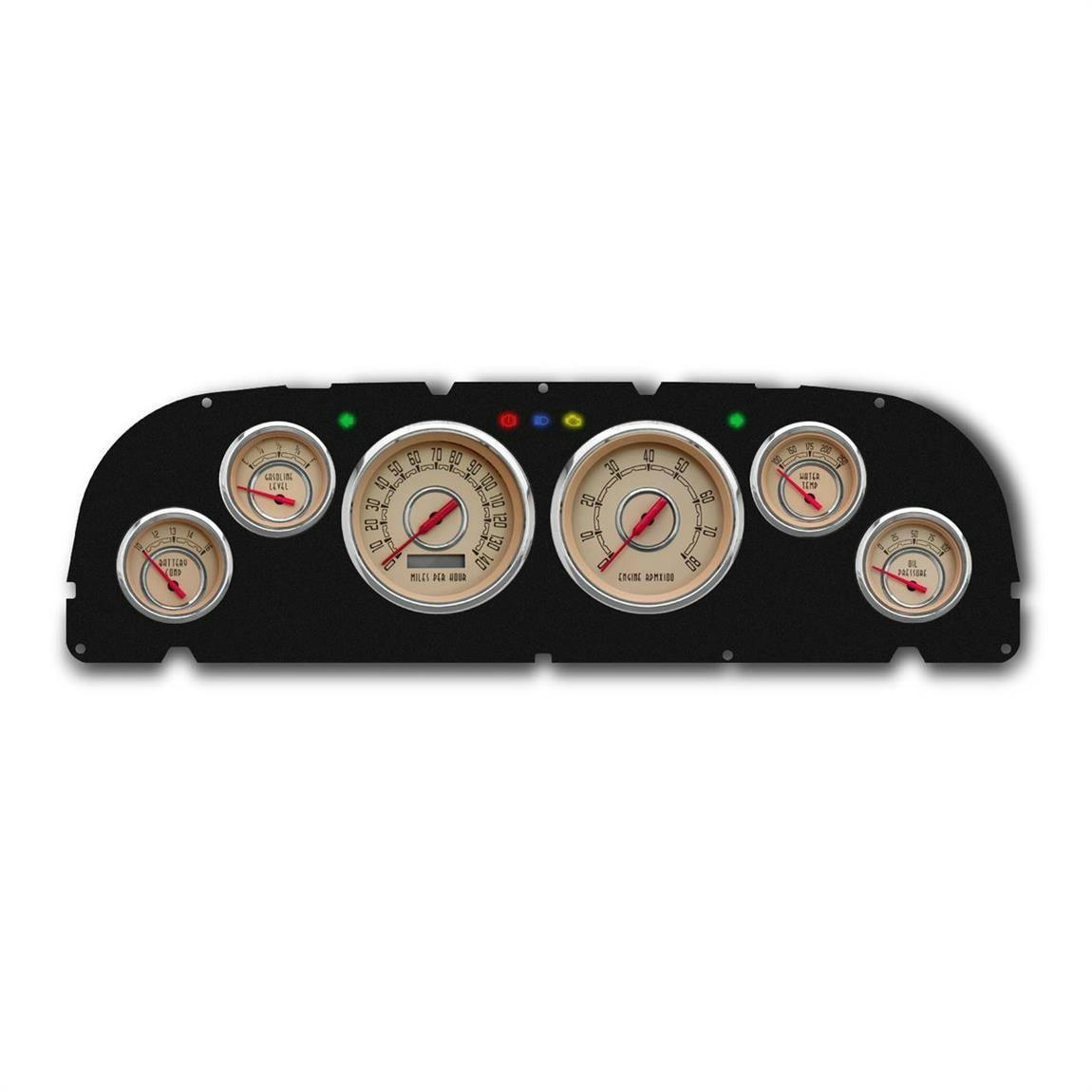 New Vintage USA 61371-02 6 Gauge Performance Beige 61-63 Chevy