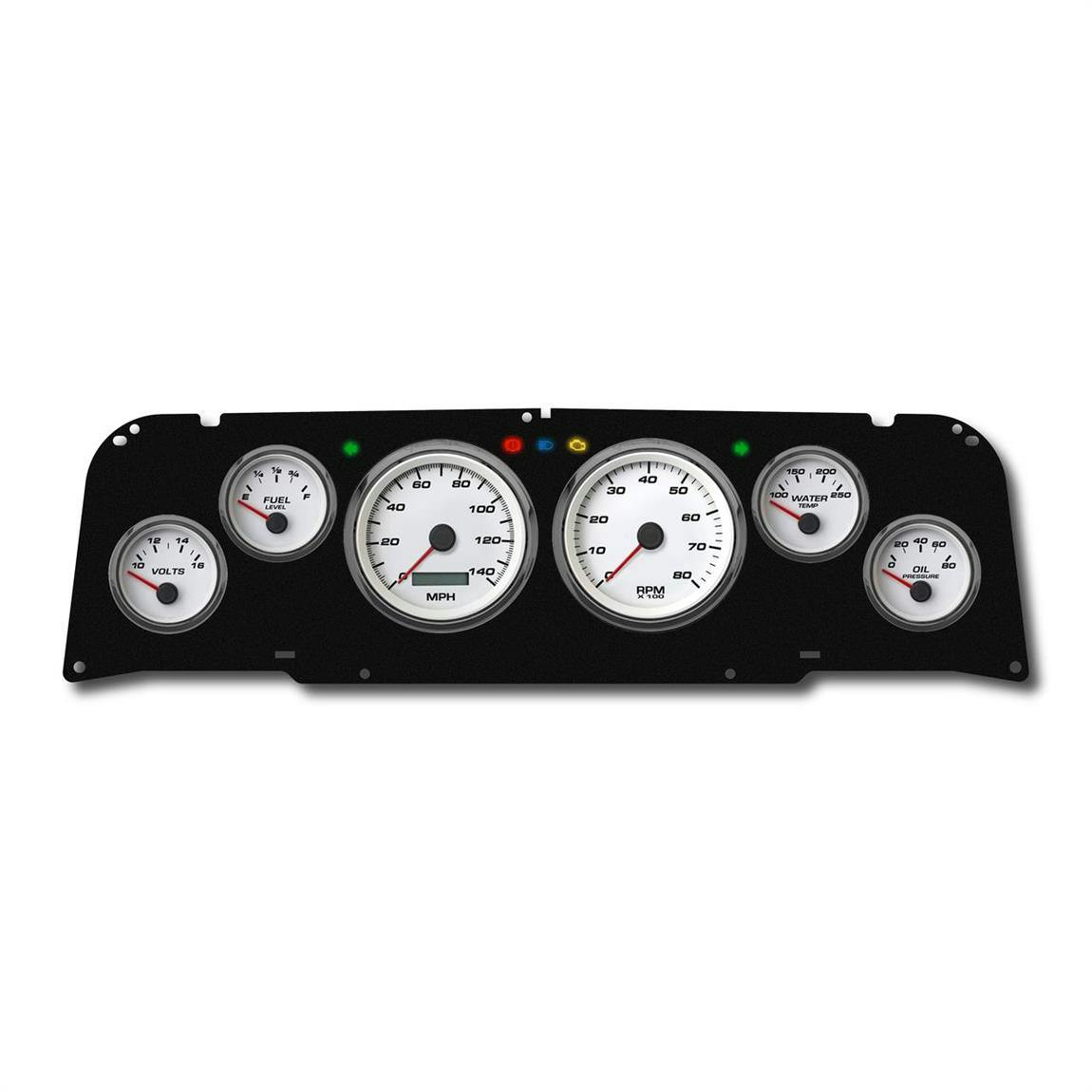 New Vintage USA 64011-03 6 Gauge Performance White 64-66 Chevy