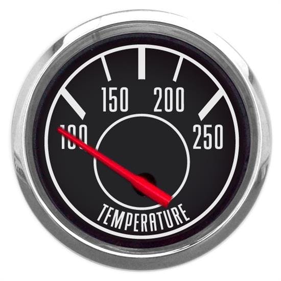 New Vintage USA 67127-01 1967 Series 2 1/16" Water Temp Blk