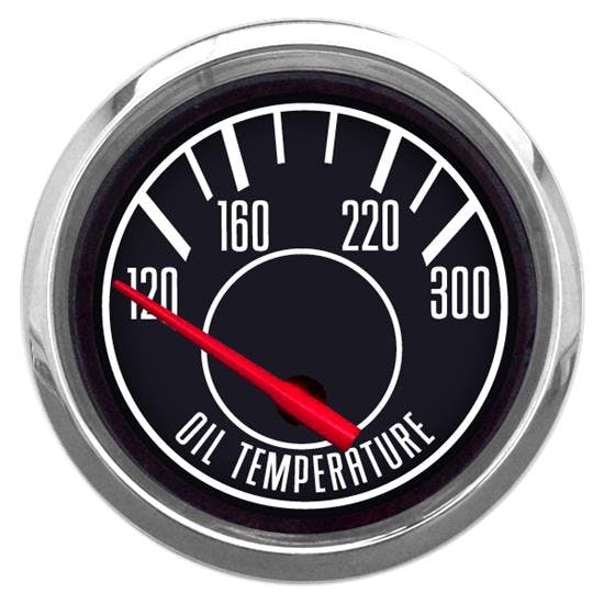 New Vintage USA 67193-01 1967 Series 2 1/16" Oil Temperature Blk