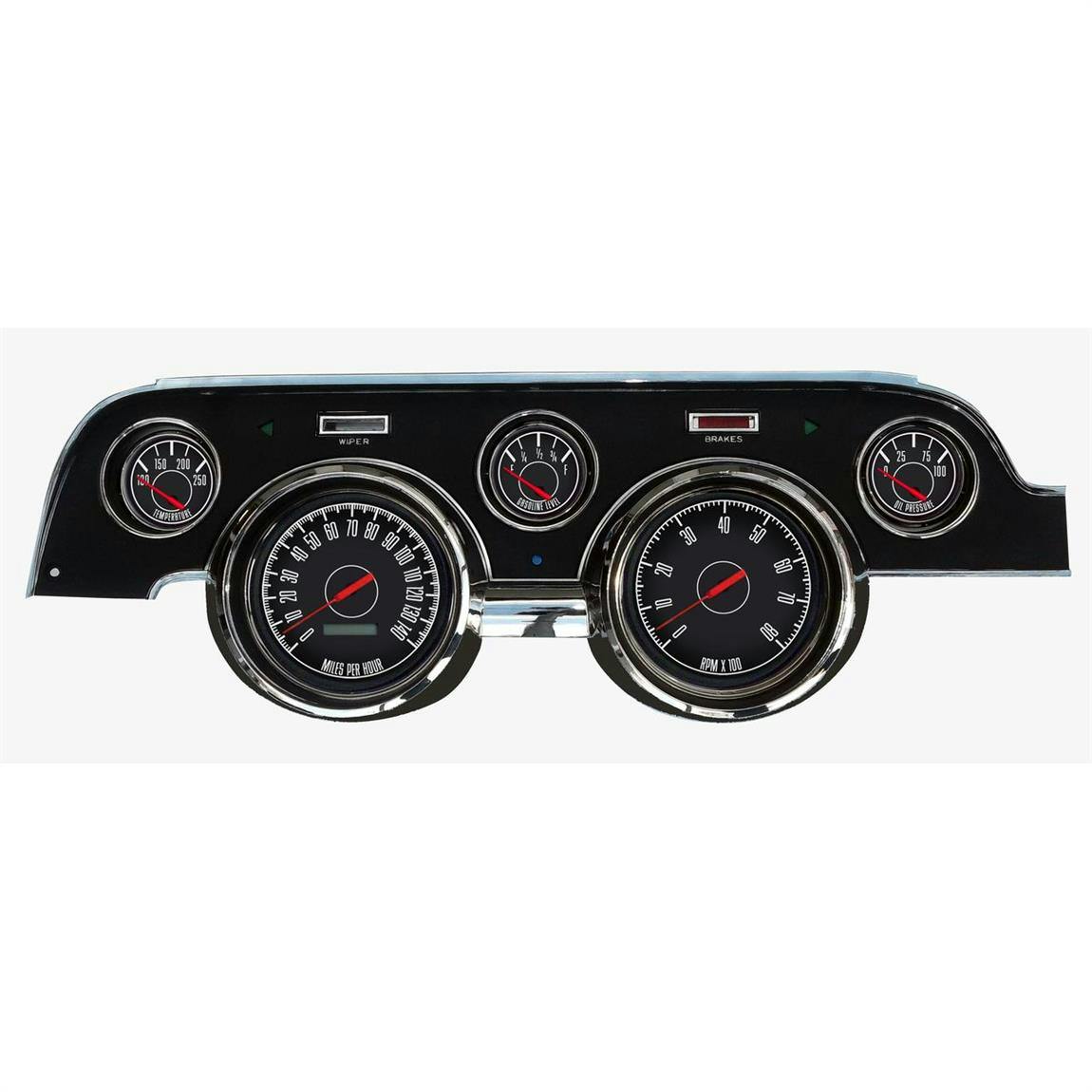 New Vintage USA 67707-01 5 Gauge 67 Series Black 67-68 Mustang