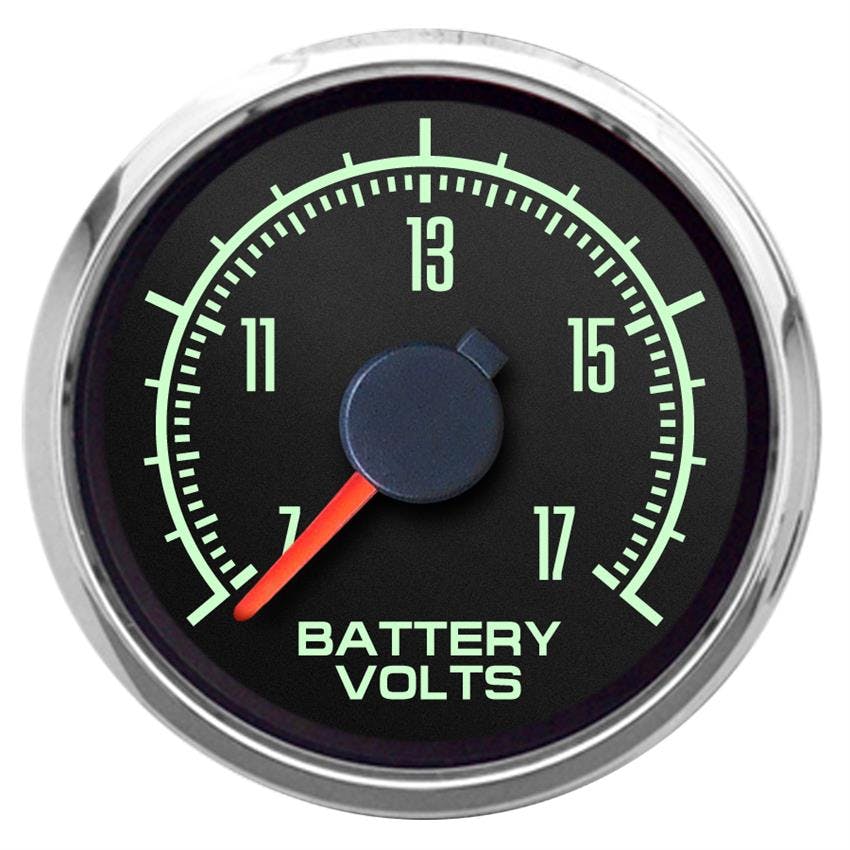 New Vintage USA 69123-01 1969 Series 2 1/16" Voltmeter Black