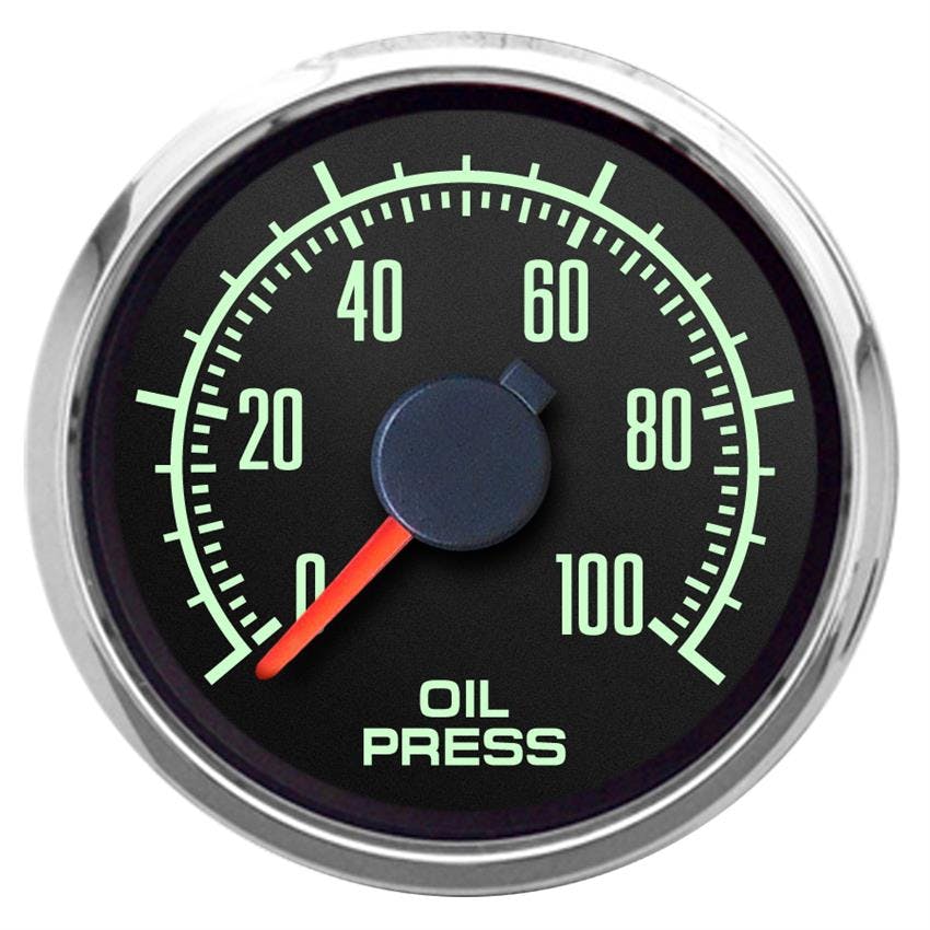 New Vintage USA 69126-01 1969 Series 2 1/16 Oil Pressure Black