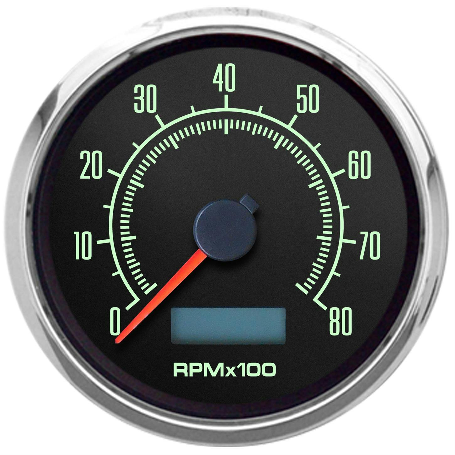 New Vintage USA 69141-01 1969 Series 3 3/8" Tachometer Black