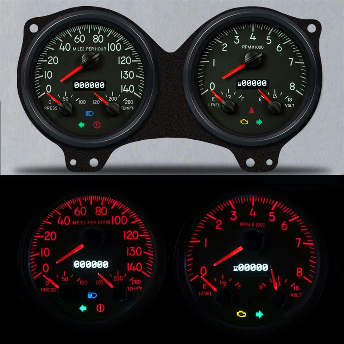 New Vintage USA 69691-04 69 Firebird Aviator Series Gauge Set