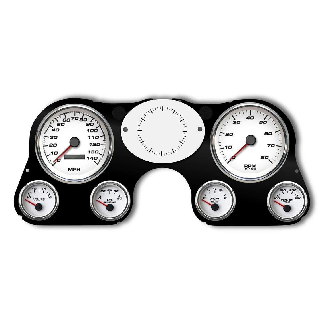 New Vintage USA 73011-03 6 Gauge Performance White 67-72 Chev.